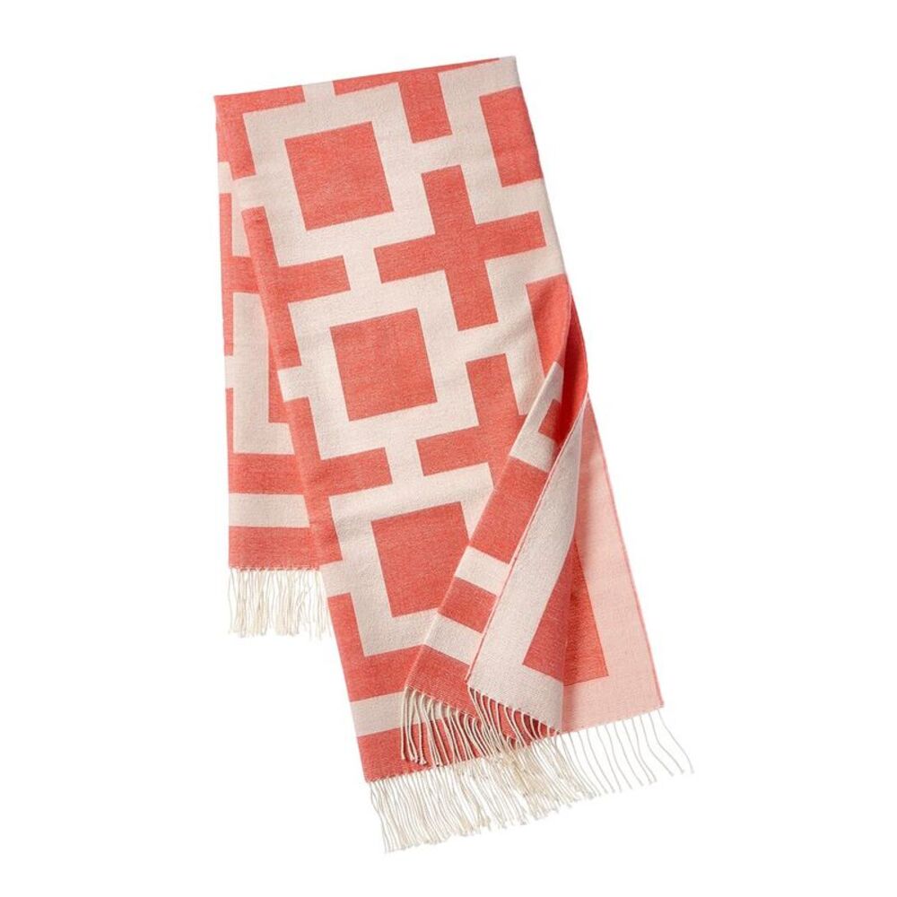 Jonathan Adler Nixon Baby Alpaca Throw, Coral